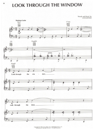 Picture of Look Through the Window, Joe Raposo, sheet music