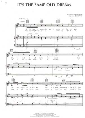 Picture of It's the Same Old Dream. from "It Happened in Brooklyn", Sammy Cahn & Jule Styne, sheet music
