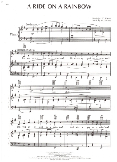 Picture of A Ride On A Rainbow, from "Ruggles of Redgap", Leo Robin & Jule Styne, sheet music