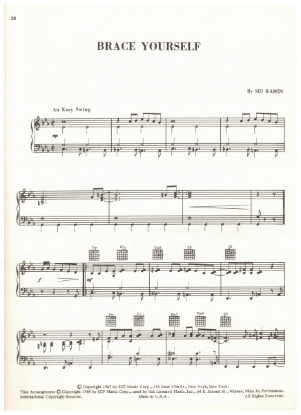 Picture of Brace Yourself, Sid Ramin, sheet music