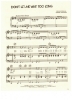 Picture of Don't Let Me Wait Too Long, written & recorded by George Harrison, sheet music