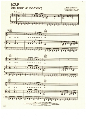 Picture of Loup (First Indian on the Moon), Paul & Linda McCartney, recorded by Wings, sheet music