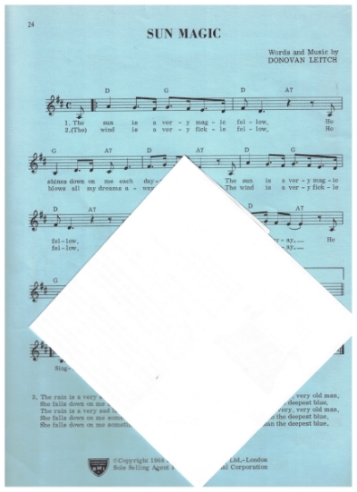 Picture of Sun Magic, Donovan Leitch, sung by Donovan, sheet music