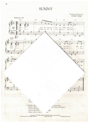 Picture of Sunny, Bobby Hebb, arr. Pietro Deiro Jr. for accordion solo, pdf copy 