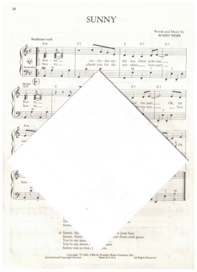 Picture of Sunny, Bobby Hebb, arr. Pietro Deiro Jr. for accordion solo, pdf copy 