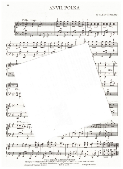Picture of Anvil Polka, Albert Parlow, arr. Pietro Deiro Jr. for accordion solo, sheet music