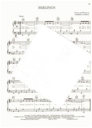 Picture of Feelings, Morris Albert, arr. Pietro Deiro Jr. for accordion solo, sheet music