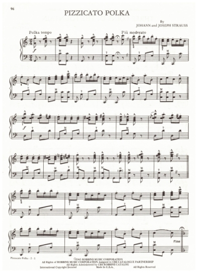 Picture of Pizzicato Polka, Johann & Joseph Strauss, arr. Pietro Deiro Jr. for accordion solo, sheet music