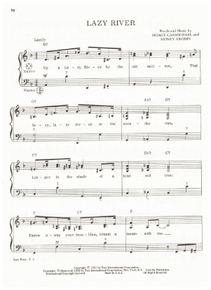 Picture of Lazy River, Sidney Arodin & Hoagy Carmichael, arr. Pietro Deiro Jr. for accordion solo, pdf copy 