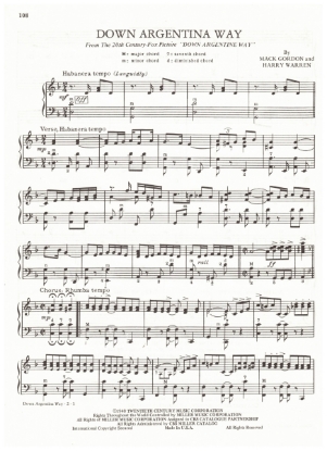 Picture of Down Argentine Way, movie title song, Mack Gordon & Harry Warren, arr. Pietro Deiro Jr. for accordion solo, pdf copy 