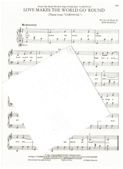 Picture of Love Makes the World Go 'Round, from M.C. "Carnival", Robert Merrill, arr. Pietro Deiro Jr. for accordion solo, pdf copy 