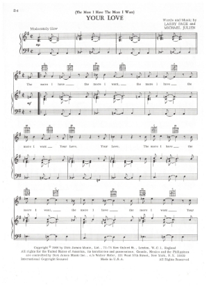 Picture of (The More I Have the More I Want) Your Love, Larry Page & Michael Julien, recorded by The Troggs, sheet music 