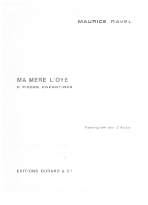 Picture of Mother Goose Suite, Ma mere l'oye, Maurice Ravel, piano duo, two pianos four hands