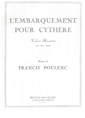 Picture of L'embarquement pour Cythere, Francis Poulenc, piano duo, two pianos four hands