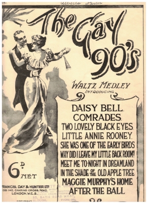 Picture of The Gay Nineties Waltz Medley (10 Waltzes), arranged in the style of Charles Kunz, piano solo sheet music
