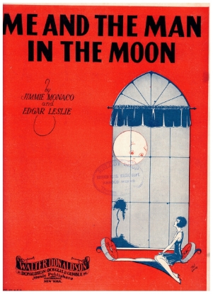 Picture of Me and the Man in the Moon, Edgar Leslie & Jimmie Monaco, sheet music