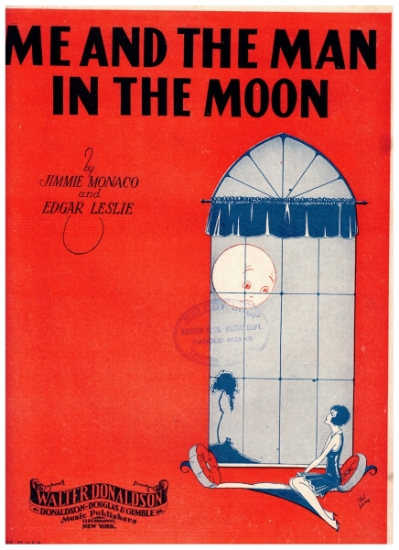 Picture of Me and the Man in the Moon, Edgar Leslie & Jimmie Monaco, sheet music