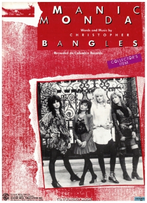 Picture of Manic Monday, Christopher, recorded by The Bangles, sheet music