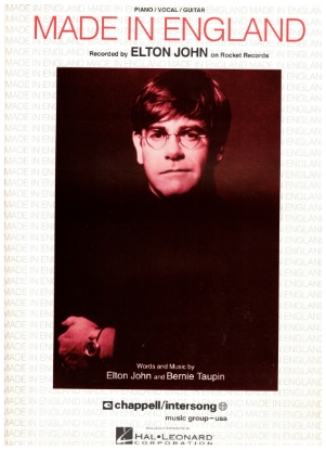 Picture of Made in England, Elton John & Bernie Taupin, recorded by Elton John, sheet music