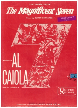 Picture of The Magnificent Seven, movie title theme, Elmer Bernstein, sheet music