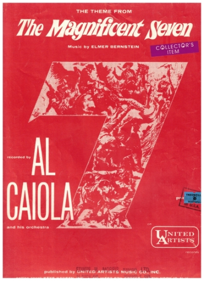Picture of The Magnificent Seven, movie title theme, Elmer Bernstein, sheet music