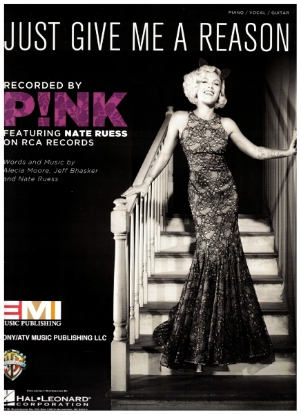 Picture of Just Give Me a Reason, Alecia Moore/ Jeff Bhasker/ Nate Ruess, recorded by Pink & Nate Ruess, sheet music
