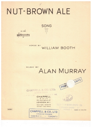 Picture of Nut-Brown Ale, William Booth & Alan Murray, medium low vocal solo, sheet music