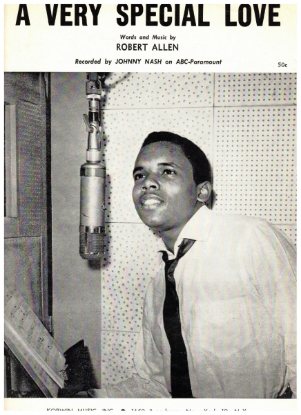 Picture of A Very Special Love, Robert Allen, recorded by Johnny Nash, sheet music