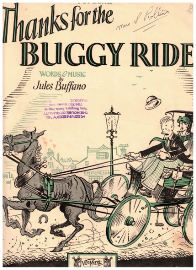 Picture of Thanks for the Buggy Ride, Jules Buffano, sheet music