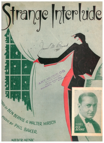 Picture of Strange Interlude, Ben Bernie/ Walter Hirsch/ Phil Baker, sheet music