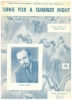 Picture of Song for a Summer Night, title theme from Westinghouse "Studio One" Summer Theatre Production, Robert Allen, sheet music