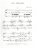 Picture of Five Preludes, Robert Starer, piano solo folio