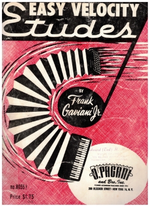 Picture of Easy Velocity Etudes, Frank Gaviani Jr, accordion folio