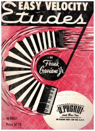 Picture of Easy Velocity Etudes, Frank Gaviani Jr, accordion folio