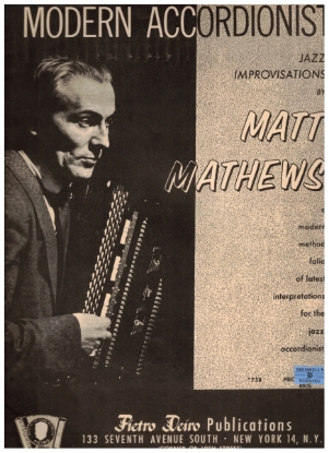 Picture of Modern Accordionist, Jazz Improvisations by Matt Mathews, accordion solo folio