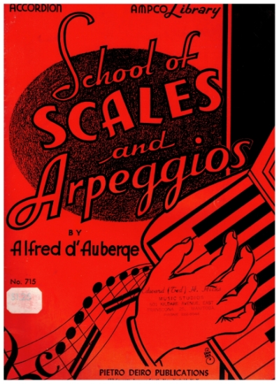 Picture of School of Scales & Arpeggios, ed. Alfred d'Auberge, accordion solo folio