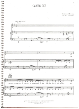 Picture of Queen Bee, from movie "A Star is Born", Rupert Holmes, recorded by Barbra Streisand, sheet music