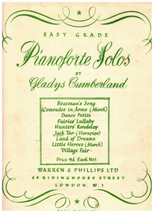 Picture of Jack Tar, Gladys Cumberland, piano solo sheet music