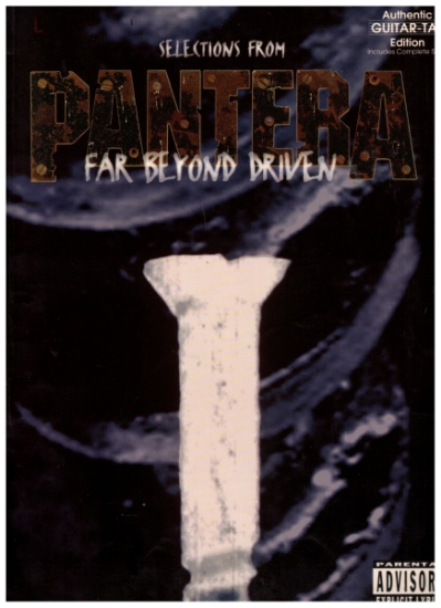 Picture of Selections from Far Beyond Driven, Pantera, authentic guitar TAB edition, sheet music songbook, spiral bound