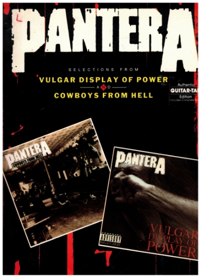Picture of Selections from Two Albums, Vulgar Display of Power & Cowboys From Hell, Pantera, authentic guitar TAB edition, sheet music songbook, spiral bound