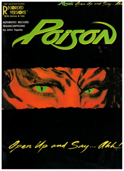 Picture of Open Up and Say Ahh, Poison, Guitar Recorded Versions with Notes & TAB by John Tapella, sheet music songbook, spiral bound