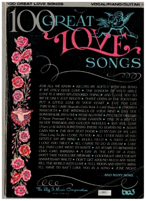 Picture of 100 Great Love Songs Piano/ Vocal/ Guitar, sheet music songbook