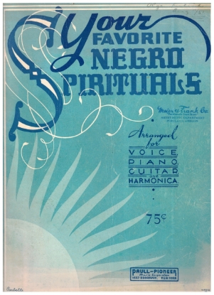 Picture of Your Favorite Negro Spirituals, edited by Paull-Pioneer, sheet music songbook