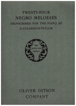 Picture of Twenty-Four Negro Melodies, transcribed for piano solo by S. Coleridge-Taylor, Opus 59, sheet music songbook