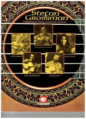 Picture of Fingerpicking Guitar Solos, Stefan Grossman/ Duck Baker/ Ton Van Bergeyk/ Dave Evans/ John James, sheet music folio, Snake Coil Bound, out of print, collectible, rarre