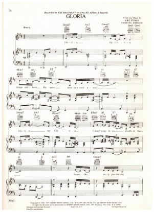 Picture of Gloria, Mike Stokes & Emanuel Johnson, recorded by Enchantment, sheet music
