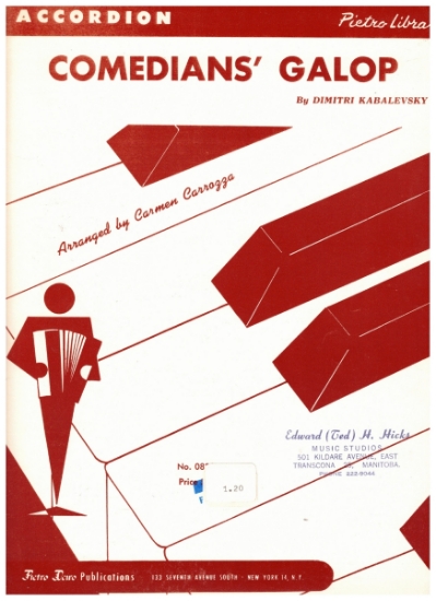 Picture of Comedian's Gallop, Dimitri Kabalevsky, arr. Carmen Carrozza, accordion solo sheet music