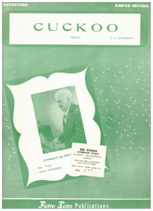 Picture of Cuckoo Waltz, J. E. Jonasson, arr. Pietro Deiro, accordion solo sheet music