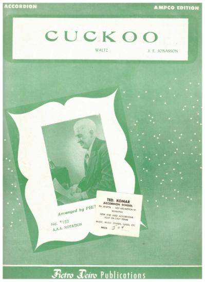 Picture of Cuckoo Waltz, J. E. Jonasson, arr. Pietro Deiro, accordion solo sheet music