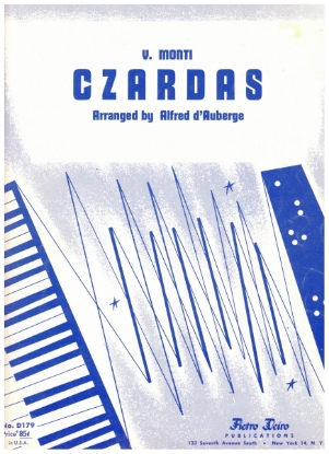 Picture of Czardas, V. Monti, advanced edition by Alfred d'Auberge, accordion solo sheet music